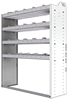 20-4558-4 Square back shelf unit 48"Wide x 15.5"Deep x 58"High with 4 shelves
