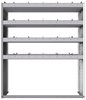 20-4558-4 Square back shelf unit 48"Wide x 15.5"Deep x 58"High with 4 shelves