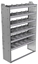 20-4572-6 Square back shelf unit 48"Wide x 15.5"Deep x 72"High with 6 shelves