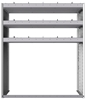 20-4858-3 Square back shelf unit 48"Wide x 18.5"Deep x 58"High with 3 shelves