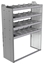 20-4863-4 Square back shelf unit 48"Wide x 18.5"Deep x 63"High with 4 shelves