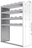 20-4863-4 Square back shelf unit 48"Wide x 18.5"Deep x 63"High with 4 shelves