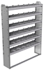 20-5172-6 Square back shelf unit 56"Wide x 11.5"Deep x 72"High with 6 shelves