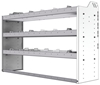 20-5536-3 Square back shelf unit 56"Wide x 15.5"Deep x 36"High with 3 shelves