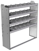 20-5558-4 Square back shelf unit 56"Wide x 15.5"Deep x 58"High with 4 shelves