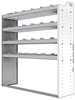 20-5558-4 Square back shelf unit 56"Wide x 15.5"Deep x 58"High with 4 shelves