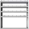 20-5558-4 Square back shelf unit 56"Wide x 15.5"Deep x 58"High with 4 shelves