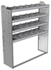 20-5563-4 Square back shelf unit 56"Wide x 15.5"Deep x 63"High with 4 shelves