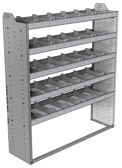 20-5563-5 Square back shelf unit 56"Wide x 15.5"Deep x 63"High with 5 shelves
