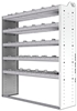 20-5563-5 Square back shelf unit 56"Wide x 15.5"Deep x 63"High with 5 shelves