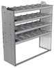 20-5858-4 Square back shelf unit 56"Wide x 18.5"Deep x 58"High with 4 shelves