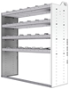20-5858-4 Square back shelf unit 56"Wide x 18.5"Deep x 58"High with 4 shelves