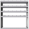 20-5858-4 Square back shelf unit 56"Wide x 18.5"Deep x 58"High with 4 shelves