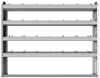 20-6148-4 Square back shelf unit 60"Wide x 11.5"Deep x 48"High with 4 shelves