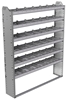 20-6172-6 Square back shelf unit 60"Wide x 11.5"Deep x 72"High with 6 shelves