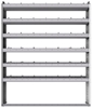 20-6172-6 Square back shelf unit 60"Wide x 11.5"Deep x 72"High with 6 shelves