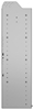 20-6348-4 Square back shelf unit 60"Wide x 13.5"Deep x 48"High with 4 shelves