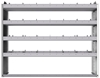 20-6348-4 Square back shelf unit 60"Wide x 13.5"Deep x 48"High with 4 shelves