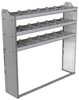 20-6358-3 Square back shelf unit 60"Wide x 13.5"Deep x 58"High with 3 shelves