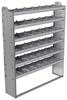 20-6372-6 Square back shelf unit 60"Wide x 13.5"Deep x 72"High with 6 shelves
