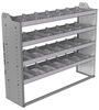 20-6548-4 Square back shelf unit 60"Wide x 15.5"Deep x 48"High with 4 shelves