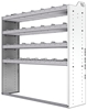 20-6558-4 Square back shelf unit 60"Wide x 15.5"Deep x 58"High with 4 shelves