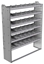 20-6572-6 Square back shelf unit 60"Wide x 15.5"Deep x 72"High with 6 shelves