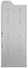 20-6848-4 Square back shelf unit 60"Wide x 18.5"Deep x 48"High with 4 shelves