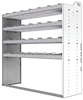 20-6858-4 Square back shelf unit 60"Wide x 18.5"Deep x 58"High with 4 shelves