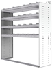 20-6863-4 Square back shelf unit 60"Wide x 18.5"Deep x 63"High with 4 shelves