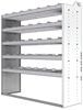 20-6863-5 Square back shelf unit 60"Wide x 18.5"Deep x 63"High with 5 shelves