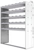 20-6872-5 Square back shelf unit 60"Wide x 18.5"Deep x 72"High with 5 shelves