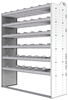 20-6872-6 Square back shelf unit 60"Wide x 18.5"Deep x 72"High with 6 shelves