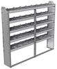 20-7163-5 Square back shelf unit 72"Wide x 11.5"Deep x 63"High with 5 shelves