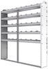 20-7172-5 Square back shelf unit 72"Wide x 11.5"Deep x 72"High with 5 shelves