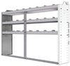 20-7348-3 Square back shelf unit 72"Wide x 13.5"Deep x 48"High with 3 shelves