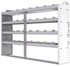 20-7348-4 Square back shelf unit 72"Wide x 13.5"Deep x 48"High with 4 shelves
