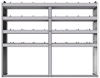 20-7358-4 Square back shelf unit 72"Wide x 13.5"Deep x 58"High with 4 shelves
