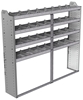 20-7363-4 Square back shelf unit 72"Wide x 13.5"Deep x 63"High with 4 shelves
