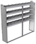 20-7363-4 Square back shelf unit 72"Wide x 13.5"Deep x 63"High with 4 shelves
