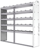 20-7363-5 Square back shelf unit 72"Wide x 13.5"Deep x 63"High with 5 shelves