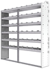 20-7372-6 Square back shelf unit 72"Wide x 13.5"Deep x 72"High with 6 shelves