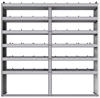 20-7372-6 Square back shelf unit 72"Wide x 13.5"Deep x 72"High with 6 shelves