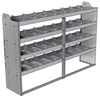 20-7548-4 Square back shelf unit 72"Wide x 15.5"Deep x 48"High with 4 shelves