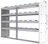 20-7548-4 Square back shelf unit 72"Wide x 15.5"Deep x 48"High with 4 shelves