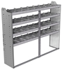 20-7558-4 Square back shelf unit 72"Wide x 15.5"Deep x 58"High with 4 shelves