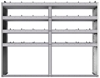 20-7558-4 Square back shelf unit 72"Wide x 15.5"Deep x 58"High with 4 shelves