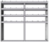 20-7563-4 Square back shelf unit 72"Wide x 15.5"Deep x 63"High with 4 shelves