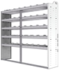 20-7563-5 Square back shelf unit 72"Wide x 15.5"Deep x 63"High with 5 shelves