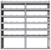 20-7572-6 Square back shelf unit 72"Wide x 15.5"Deep x 72"High with 6 shelves